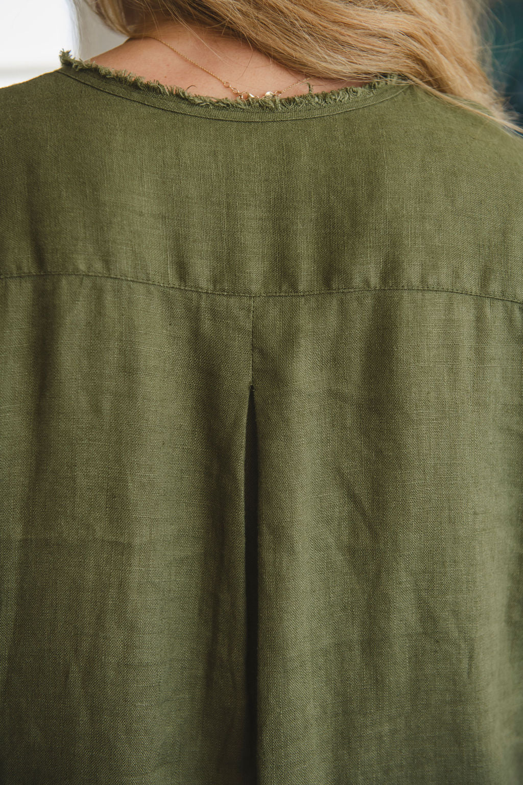 Pippa Linen Dress Green