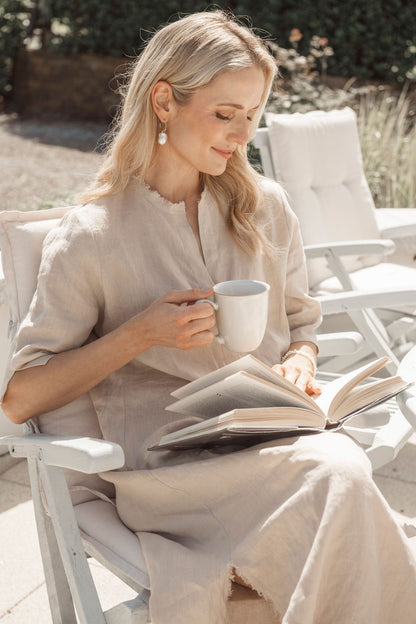 Pippa Linen Dress Stone