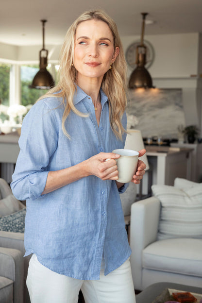 Kimmy Linen Shirt Blue